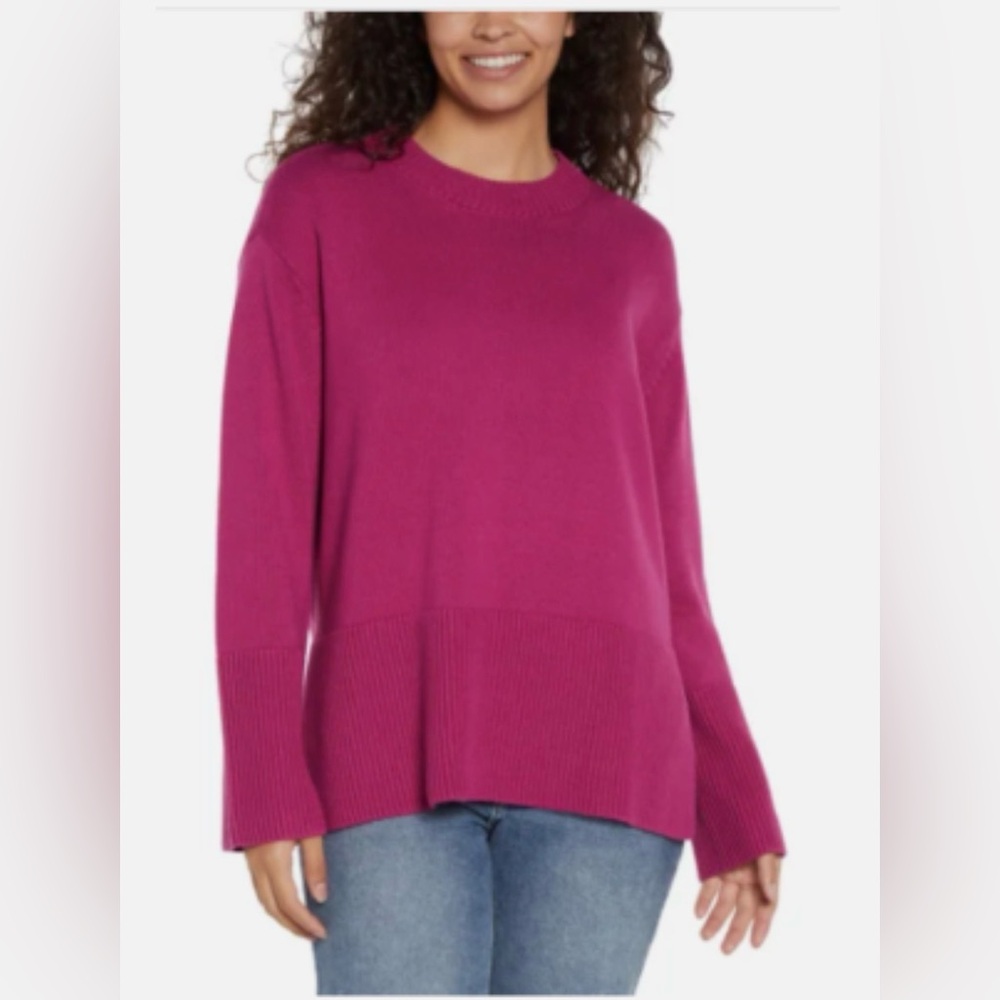 GAP Women's Fuchsia Crew Neck Sweater Cotton Natural Fibers size S